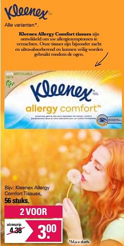 Promoties Kleenex allergy comfort tissues - Kleenex - Geldig van 13/07/2022 tot 30/07/2022 bij De Online Drogist