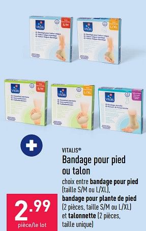 Promotions Bandage pour pied ou talon - Vitalis - Valide de 23/07/2022 à 29/07/2022 chez Aldi