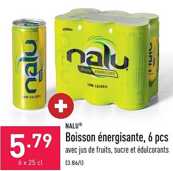 Promotions Boisson énergisante - Nalu - Valide de 22/07/2022 à 29/07/2022 chez Aldi