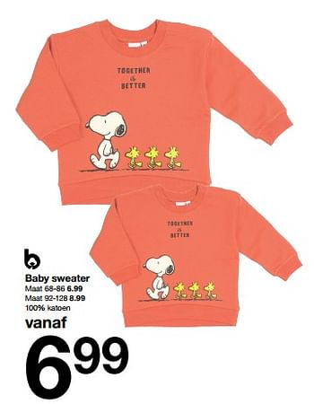 Promoties Baby sweater - Huismerk - Zeeman  - Geldig van 16/07/2022 tot 22/07/2022 bij Zeeman