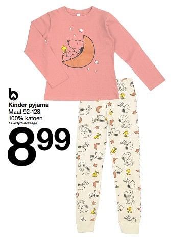 Promoties Kinder pyjama - Huismerk - Zeeman  - Geldig van 16/07/2022 tot 22/07/2022 bij Zeeman
