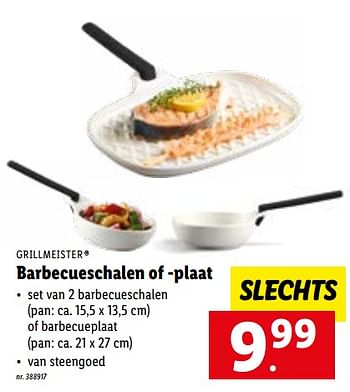 Promoties Barbecueschalen of -plaat - Grill Meister - Geldig van 25/07/2022 tot 30/07/2022 bij Lidl