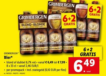 Promoties Bier - Grimbergen - Geldig van 25/07/2022 tot 30/07/2022 bij Lidl