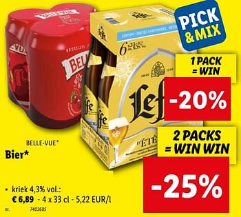 Promoties Bier kriek - Belle-vue - Geldig van 25/07/2022 tot 30/07/2022 bij Lidl