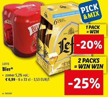 Promoties Bier zomer - Leffe - Geldig van 25/07/2022 tot 30/07/2022 bij Lidl