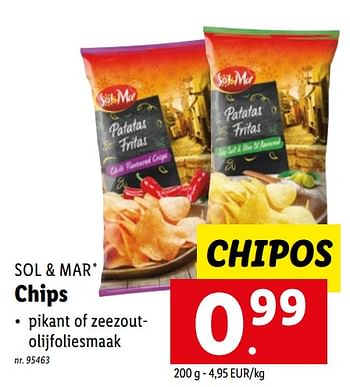 Promoties Chips - Sol & Mar - Geldig van 25/07/2022 tot 30/07/2022 bij Lidl