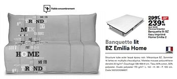 Promotions Banquette lit bz tissu imprimé home emilia 2 - Produit Maison - But - Valide de 01/06/2022 à 03/10/2022 chez But