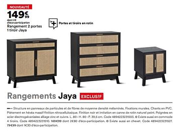 Promotions Rangement 2 portes 1 tiroir jaya - Produit Maison - But - Valide de 01/06/2022 à 03/10/2022 chez But