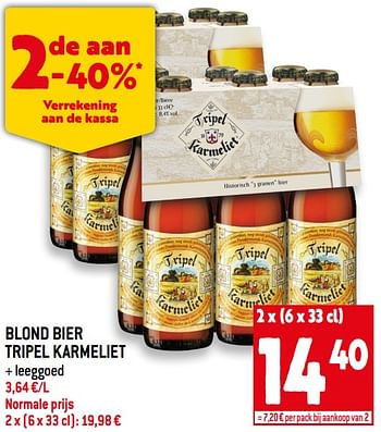 Promoties Blond bier tripel karmeliet - TRipel Karmeliet - Geldig van 20/07/2022 tot 26/07/2022 bij Smatch