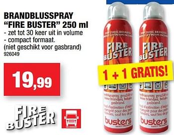 Promoties Brandblusspray fire buster - Fire Buster - Geldig van 20/07/2022 tot 31/07/2022 bij Hubo