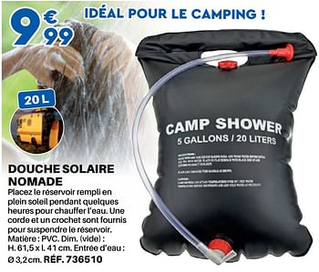Promoties Douche solaire nomade - Huismerk - Shopix - Geldig van 01/07/2022 tot 31/08/2022 bij Shopix