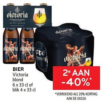 Promoties Bier victoria 2e aan -40% - Victoria - Geldig van 27/07/2022 tot 09/08/2022 bij Alvo