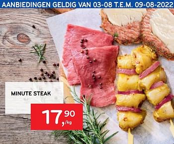 Promoties Minute steak - Huismerk - Alvo - Geldig van 27/07/2022 tot 09/08/2022 bij Alvo
