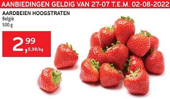 Promoties Aardbeien hoogstraten - Hoogstraten - Geldig van 27/07/2022 tot 09/08/2022 bij Alvo