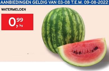 Promoties Watermeloen - Huismerk - Alvo - Geldig van 27/07/2022 tot 09/08/2022 bij Alvo