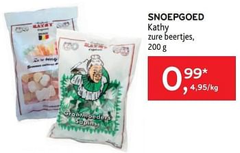 Promoties Snoepgoed kathy zure beertjes - Kathy - Geldig van 27/07/2022 tot 09/08/2022 bij Alvo