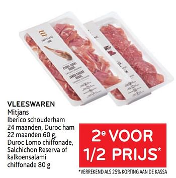 Promoties Vleeswaren mitjans 2e voor 1-2 prijs - Mitjans - Geldig van 27/07/2022 tot 09/08/2022 bij Alvo
