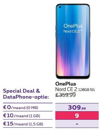 Promoties Oneplus nord ce 2 128gb 5g - OnePlus - Geldig van 01/07/2022 tot 31/07/2022 bij Proximus