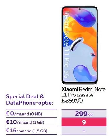 Promoties Xiaomi redmi note 11 pro 128gb 5g - Xiaomi - Geldig van 01/07/2022 tot 31/07/2022 bij Proximus