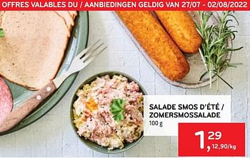 Promotions Salade smos d’été - Produit maison - Alvo - Valide de 27/07/2022 à 09/08/2022 chez Alvo
