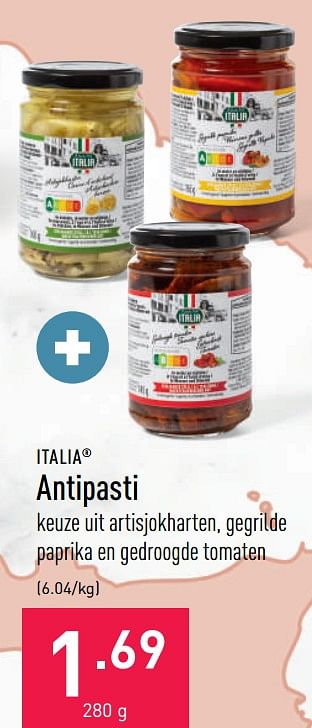 Promoties Antipasti - ITALIA  - Geldig van 27/07/2022 tot 05/08/2022 bij Aldi