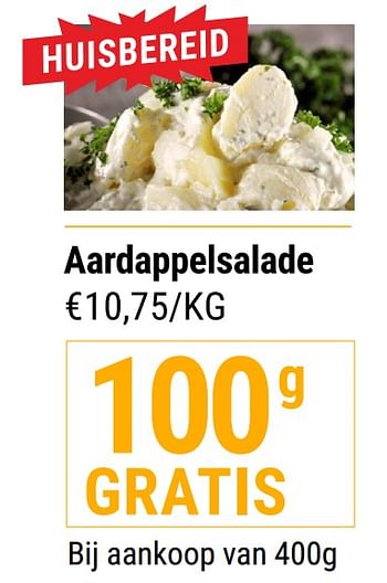Promoties Aardappelsalade - Huismerk - Budgetslager - Geldig van 20/07/2022 tot 26/07/2022 bij Budgetslager