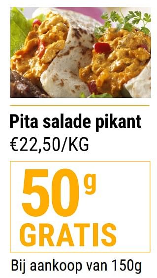 Promoties Pita salade pikant - Huismerk - Budgetslager - Geldig van 20/07/2022 tot 26/07/2022 bij Budgetslager
