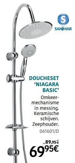 Promoties Doucheset niagara basic - Sanimar - Geldig van 14/07/2022 tot 14/08/2022 bij HandyHome