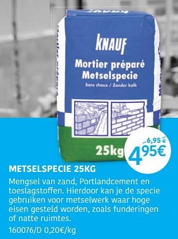 Promoties Metselspecie - Knauf - Geldig van 14/07/2022 tot 14/08/2022 bij HandyHome
