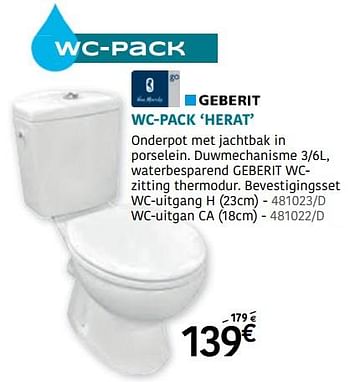 Promoties Wc-pack herat - Van Marcke - Geldig van 14/07/2022 tot 14/08/2022 bij HandyHome