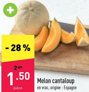 Promotions Melon cantaloup - Produit maison - Aldi - Valide de 25/07/2022 à 30/07/2022 chez Aldi