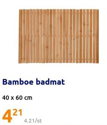 Promoties Bamboe badmat - Huismerk - Action - Geldig van 20/07/2022 tot 27/07/2022 bij Action