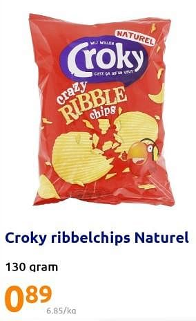 Promoties Croky ribbelchips naturel - Croky - Geldig van 20/07/2022 tot 27/07/2022 bij Action