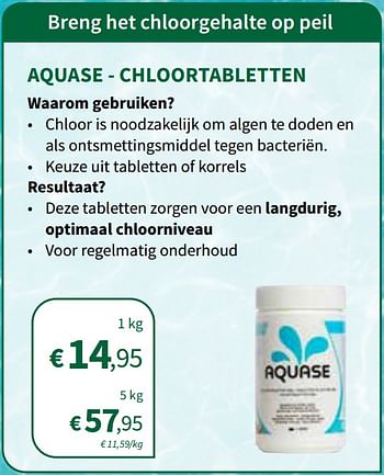 Promoties Aquase - chloortabletten - Huismerk - Horta - Geldig van 13/07/2022 tot 31/07/2022 bij Horta