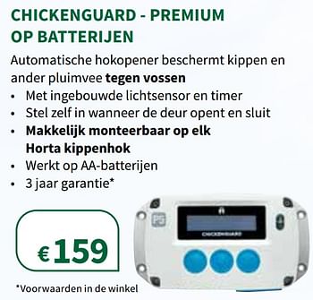 Promoties Chickenguard - premium op batterijen - Huismerk - Horta - Geldig van 13/07/2022 tot 31/07/2022 bij Horta