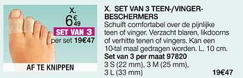Promoties Set van 3 teen--vingerbeschermers - Epitact - Geldig van 15/07/2022 tot 31/12/2022 bij Damart