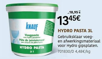 Promoties Hydro pasta - Knauf - Geldig van 14/07/2022 tot 14/08/2022 bij HandyHome