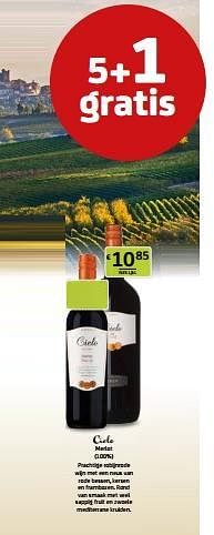 Promoties Cielo merlot - Rode wijnen - Geldig van 29/07/2022 tot 11/08/2022 bij BelBev