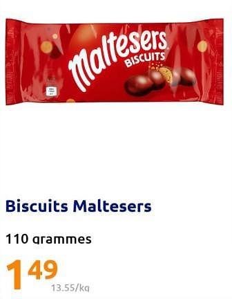 Promotions Biscuits maltesers - Maltesers - Valide de 20/07/2022 à 27/07/2022 chez Action