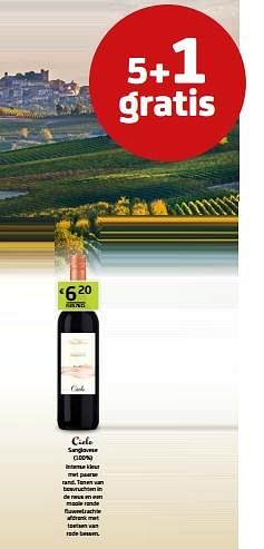 Promoties Cielo sangiovese - Rode wijnen - Geldig van 29/07/2022 tot 11/08/2022 bij BelBev