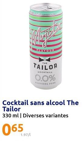 Promotions Cocktail sans alcool the tailor - Produit Maison - Action - Valide de 20/07/2022 à 27/07/2022 chez Action