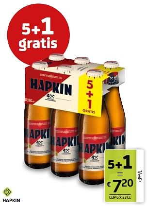 Promoties Hapkin - Hapkin - Geldig van 29/07/2022 tot 11/08/2022 bij BelBev