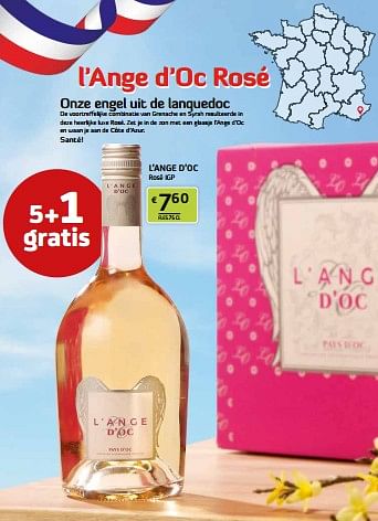 Promoties L’ange d’oc rosé igp - Rosé wijnen - Geldig van 29/07/2022 tot 11/08/2022 bij BelBev