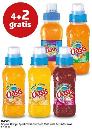 Promoties Oasis 4+2 gratis - Oasis - Geldig van 29/07/2022 tot 11/08/2022 bij BelBev