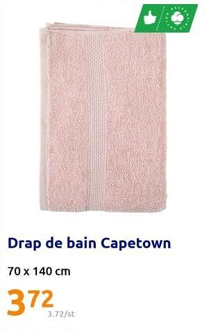 Promotions Drap de bain capetown - Produit Maison - Action - Valide de 20/07/2022 à 27/07/2022 chez Action