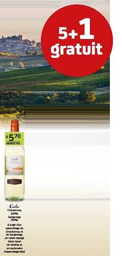 Promotions Cielo garganega chardonnay - Vins blancs - Valide de 29/07/2022 à 11/08/2022 chez BelBev