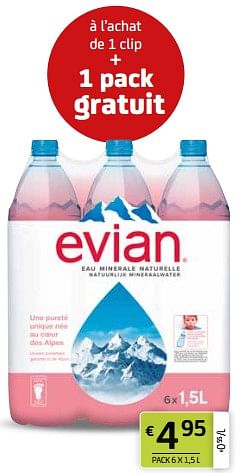 Promotions Evian - Evian - Valide de 29/07/2022 à 11/08/2022 chez BelBev