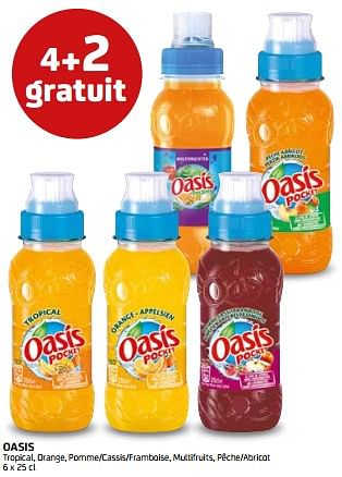 Promoties Oasis 4+2 gratuit - Oasis - Geldig van 29/07/2022 tot 11/08/2022 bij BelBev