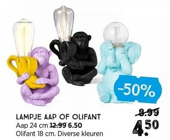 Promoties Lampje olifant - Huismerk - Xenos - Geldig van 25/07/2022 tot 31/07/2022 bij Xenos