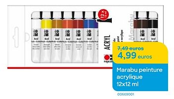Promoties Marabu peinture acrylique - Marabu - Geldig van 01/08/2022 tot 30/09/2022 bij Ava